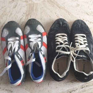 2 pair 9.5 Diesel Shoes